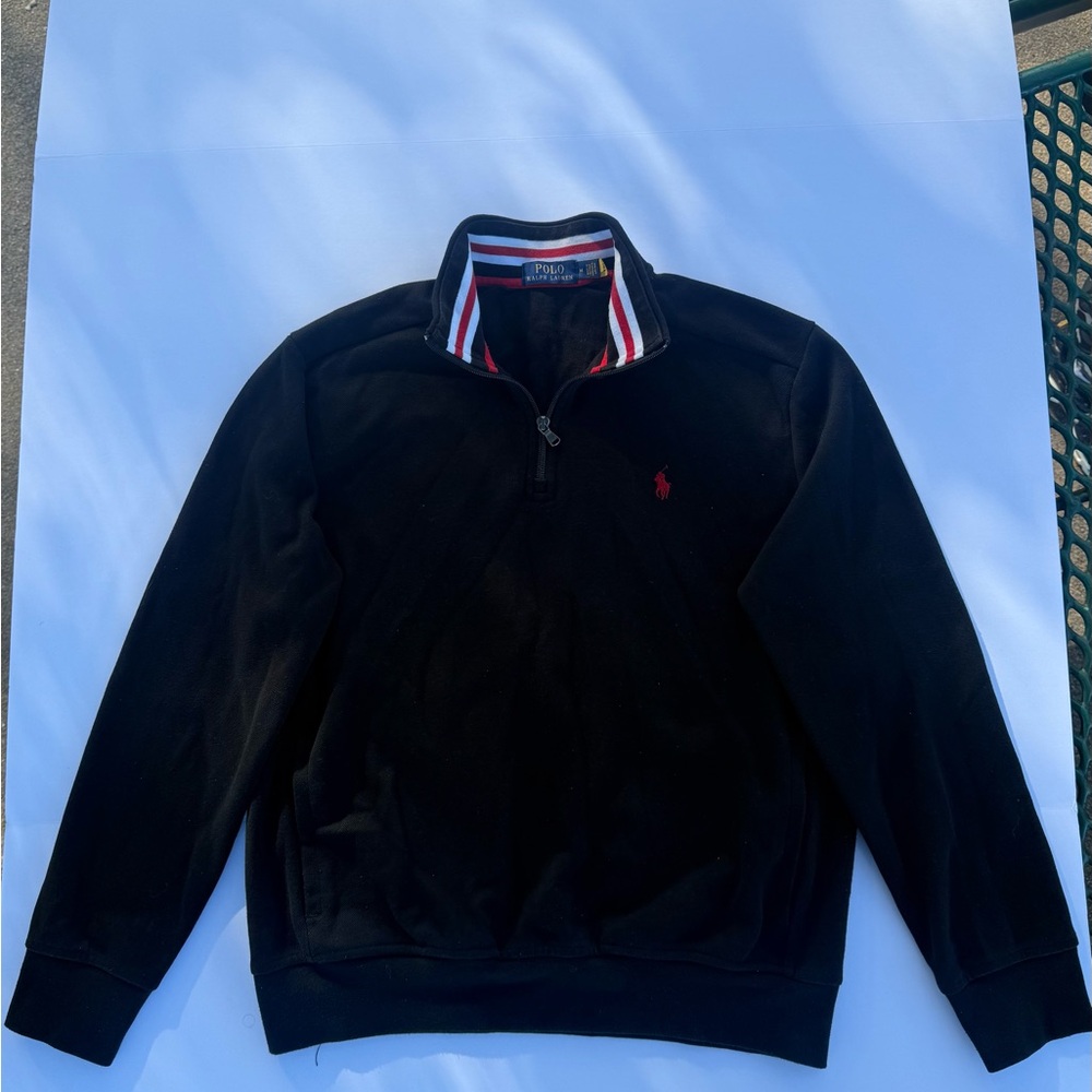 Polo Black and Red Quarterzip